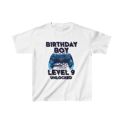 Level Up! Birthday Gamer Boy Kids T-Shirt Heavy Cotton™ Tee