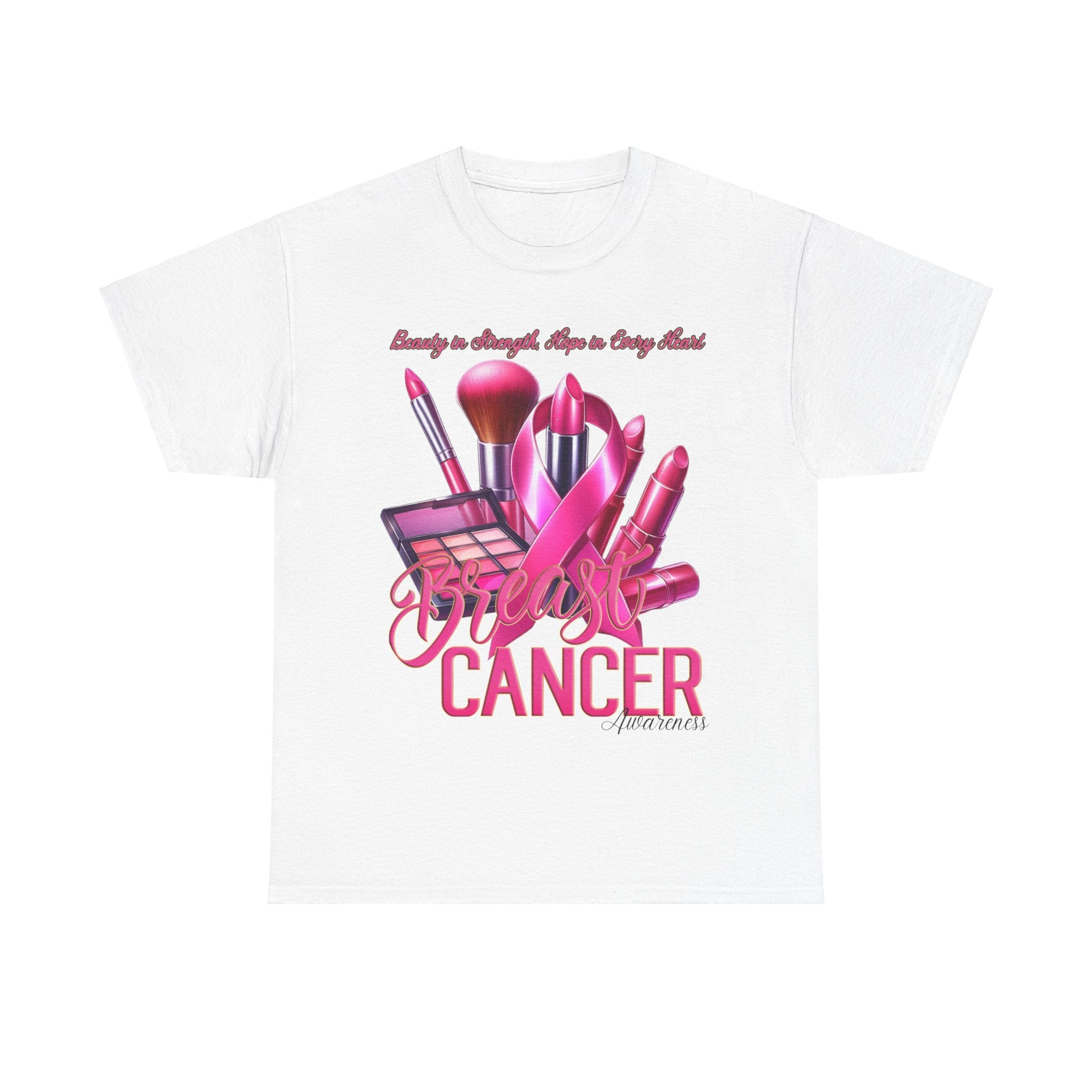 Breast Cancer Awareness T-Shirt | Beauty in Strength Slogan Tee | Pink Ribbon Support Shirt