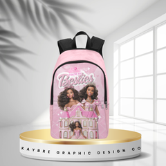 Bestie Black Barbie Personalize Backpack