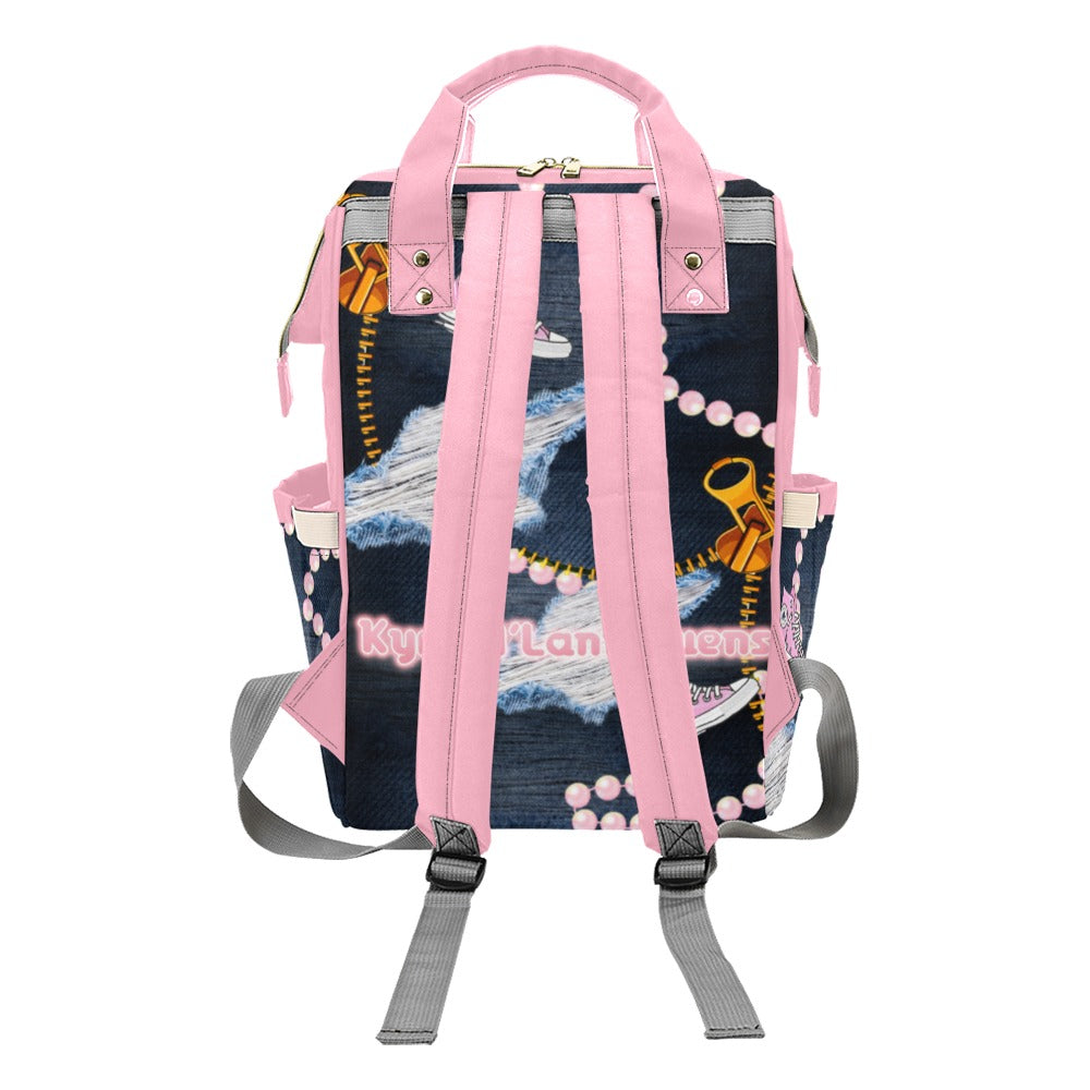 Blue Jeans and Pink Multi-Use DiaperBag