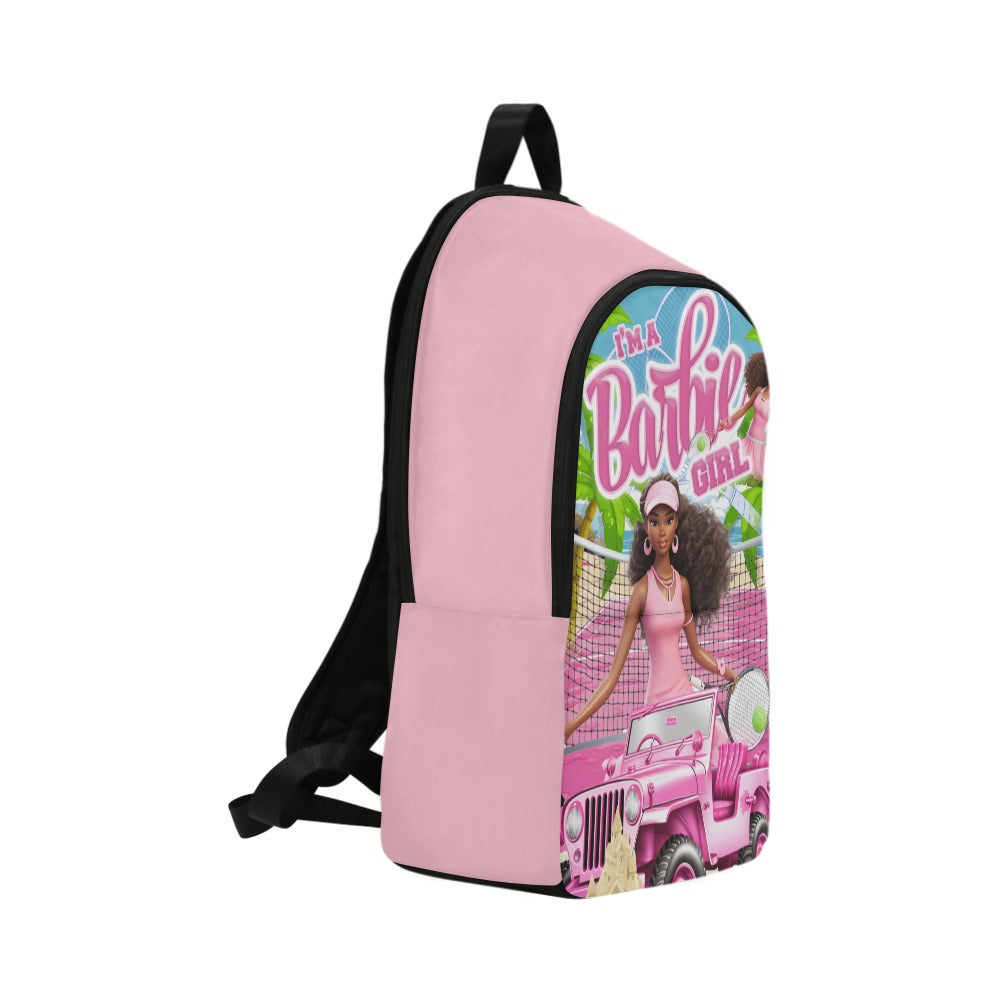 Black Barbie Tennis Customize Bookbag