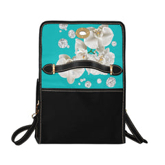 Elegant Floral Waterproof Canvas Bag - Customizable Design