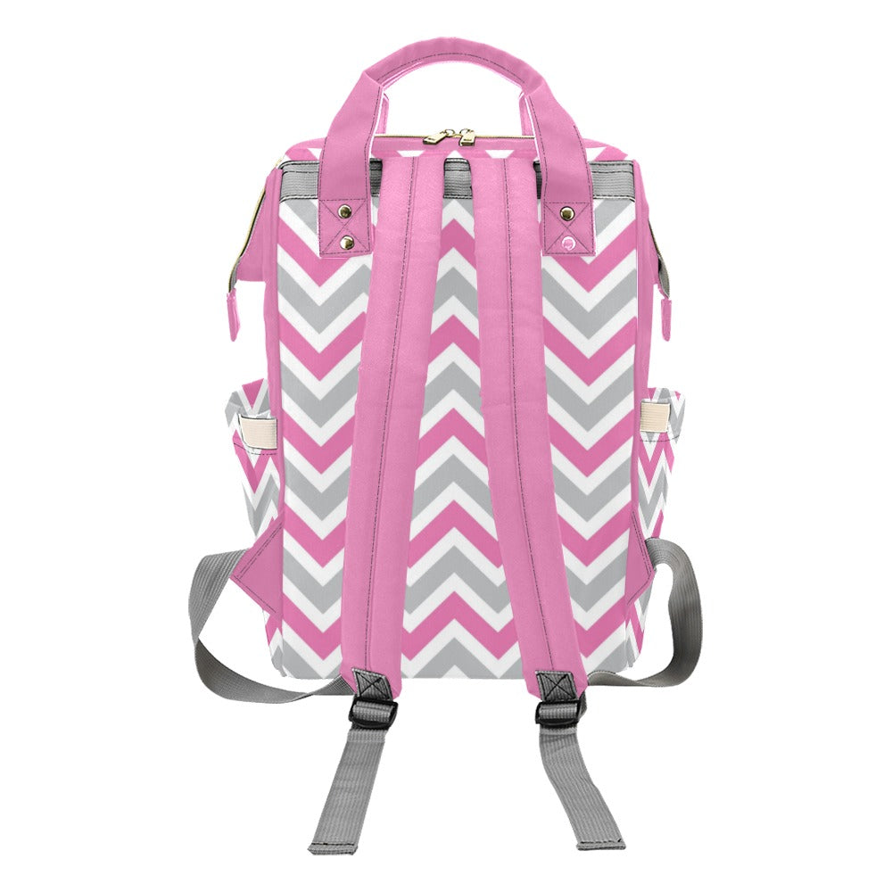 Pink Elephant and Sunflower Multi-Use Diaper Bag