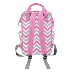 Pink Elephant and Sunflower Multi-Use Diaper Bag