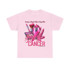 Breast Cancer Awareness T-Shirt | Beauty in Strength Slogan Tee | Pink Ribbon Support Shirt