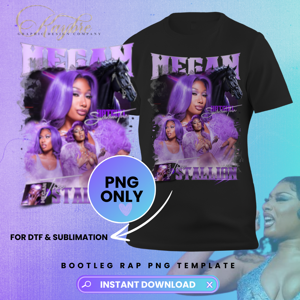 Megan Thee Stallion PNG, Megan Thee Stallion Tour, Megan Thee Stallion Hot Girl Summer Tour, Megan Thee Stallion Digital Download, DTF Print