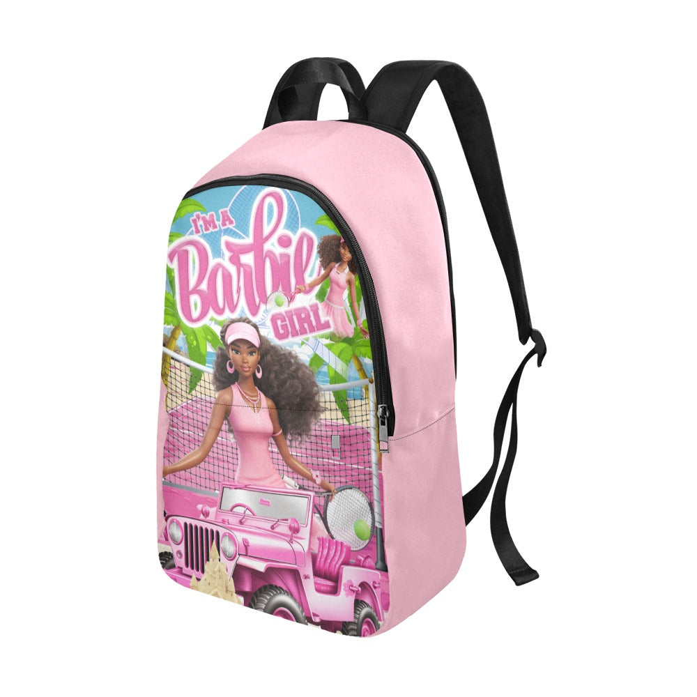 Black Barbie Tennis Customize Bookbag