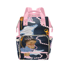 Blue Jeans and Pink Multi-Use DiaperBag