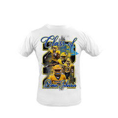 Football Yellow and Black Graduation T-shirt